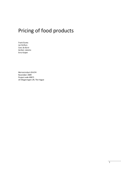 Pricing of food products