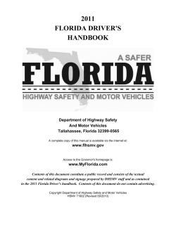 2011 florida driver`s handbook - North Central Florida Safety Council