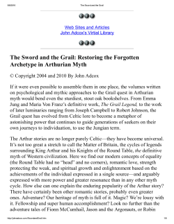 The Sword and the Grail: Restoring the Forgotten Archetype in