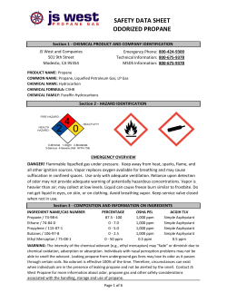 SAFETY DATA SHEET ODORIZED PROPANE