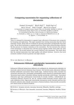 Comparing Taxonomies for Organising Collections of Documents