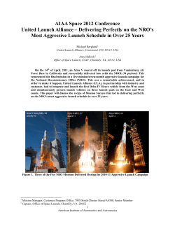 AIAA Paper on NRO Space 2012