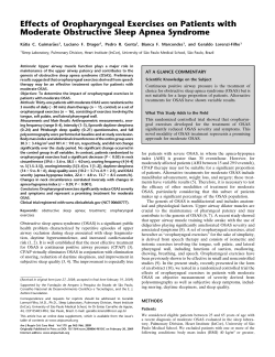 Effects of Oropharyngeal Exercises on Patients with