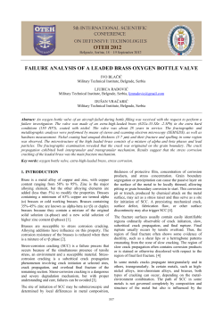 failure analysis of a leaded brass oxygen bottle valve