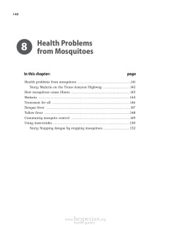 Health Problems from Mosquitoes