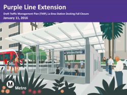 January 11, 2016 - Draft Traffic Management Plan (TMP), La Brea