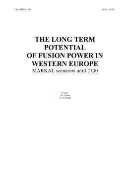 The long-term potential of fusion power in western Europe: MARKAL