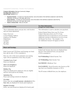 Understanding Your Paycheck - Paradise Valley Community College
