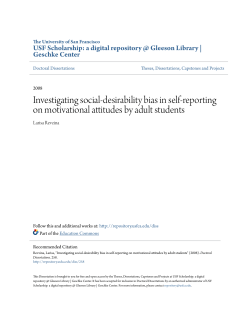 Investigating social-desirability bias in self