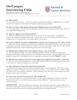 On-Campus Recruiting FAQ - Career Services