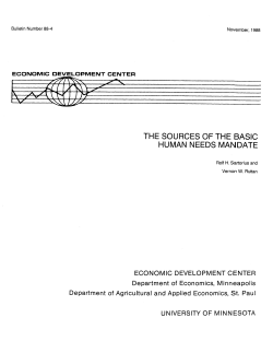 The Sources of the Basic Human Needs Mandate