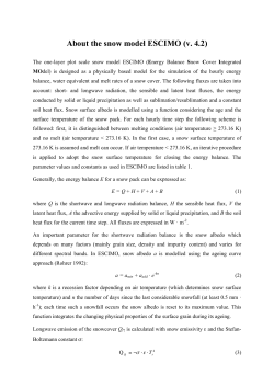 About the snow model ESCIMO (v. 4.2)