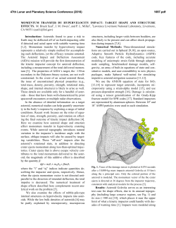 MOMENTUM TRANSFER BY HYPERVELOCITY IMPACT: TARGET