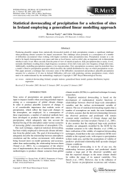 Statistical downscaling of precipitation for a selection of sites in