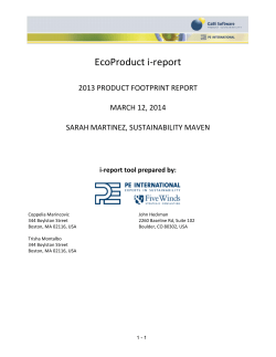 Our Footprint Report - Eco
