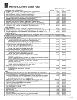 tasb publications order form