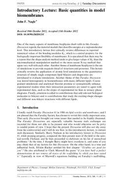 Introductory Lecture: Basic quantities in model biomembranes
