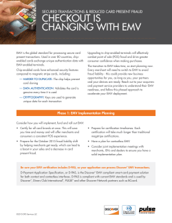 CHECKOUT IS CHANGING WITH EMV