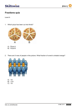 Fractions quiz