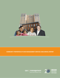 community properties of ohio management services 2008 annual