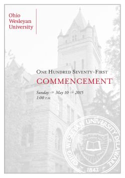 commencement - Ohio Wesleyan University