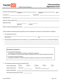 Telecommuting Agreement Form