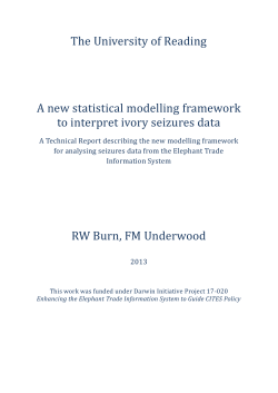 A new statistical modelling framework to interpret ivory seizures data