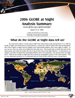 GLOBE at Night 2006 Analysis Summary