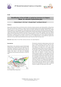 Identification of forced folds or jacked up structures in Satpura Basin