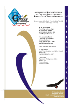 AN ABORIGINAL HERITAGE SURVEY OF THE