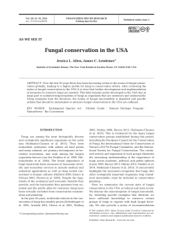 Fungal conservation in the USA