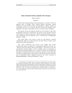 the constitutional right not to kill