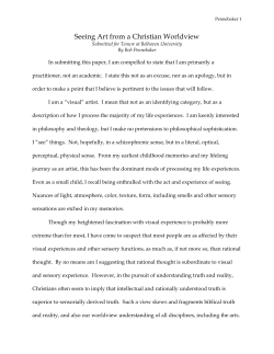 Seeing Art from a Christian Worldview