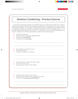 Sentence Combining&mdash;Practice Exercise