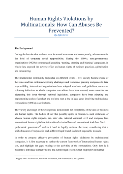 Human Rights Violations by Multinationals: How Can Abuses Be