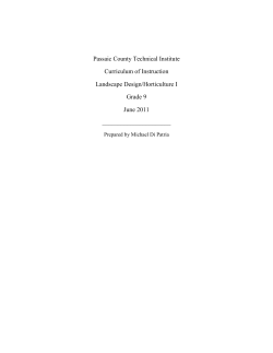 Landscape Design - Passaic County Technical Institute