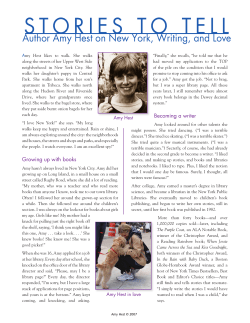 Amy Hest on New York, Writing and Love