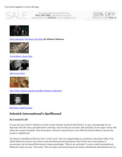 Selznick International`s Spellbound - From the Current