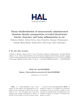 Tissue biodistribution of intravenously administrated titanium