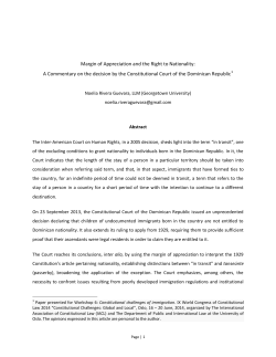 Margin of Appreciation and the Right to Nationality: A Commentary