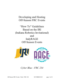 Developing and Hosting Off-Season FRC Events