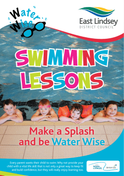 Make a Splash and beWater Wise - East Lindsey District Council