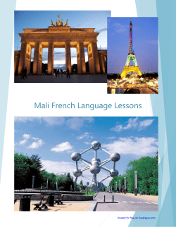 Peace Corps French Lessons (Mali)