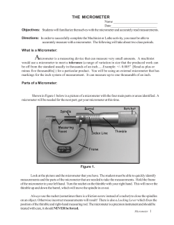 THE MICROMETER