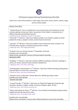 EYFS Nursery Long term Planning Themes/Overview 2015