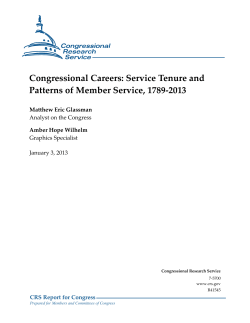 Congressional Careers: Service Tenure and Patterns of Member