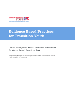 Evidence Based Practices for Transition Youth