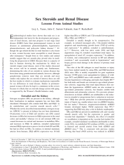 Sex Steroids and Renal Disease