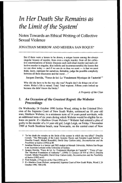 In her death she remains as the limits of the system