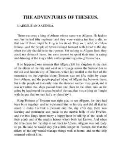 the adventures of theseus.